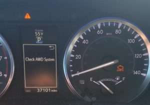 what does check awd system mean on toyota highlander